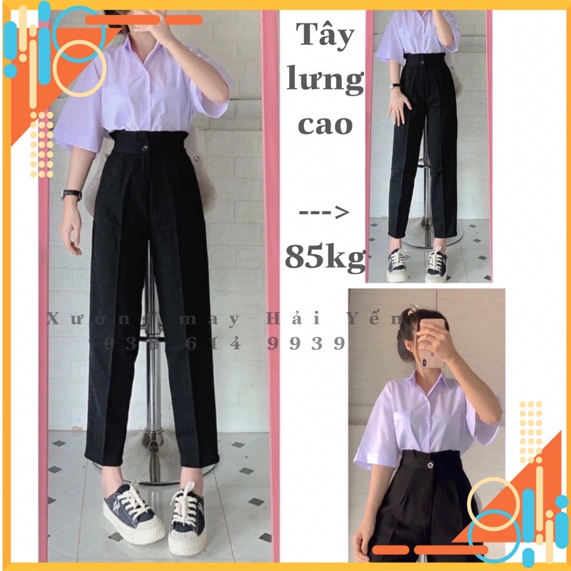 Quần Tây lưng siêu cao cạp bèo mã 000