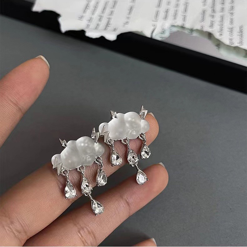 Bông Tai Hình Đám Mây Sang Trọng Phong Cách Hip Hop 19A1663