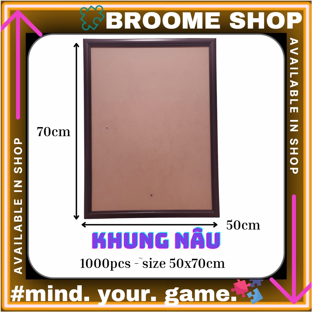 [50x70cm] Khung tranh ghép hình puzzle size 50x70cm Trang trí hoặc treo tường