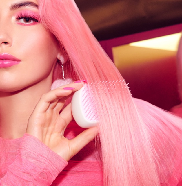 LƯỢC GỠ RỐI TÓC ƯỚT dòng Compact Styler, màu hot pink chrome của Tangle Teezer