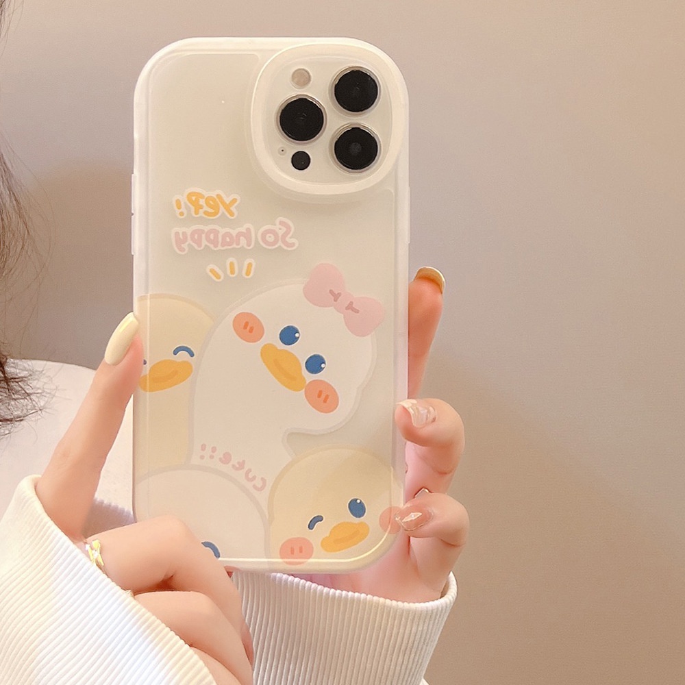 Ốp iphone 11 Ốp Điện Thoại Silicon Mềm Hình Vịt Hoạt Hình Cho iphone 7 8 plus 11 pro max 12 mini 13 XR XS