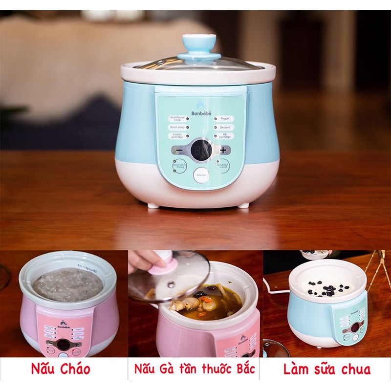 Nồi nấu chậm đa năng có hẹn giờ Bonbébé BB-38 (1L)