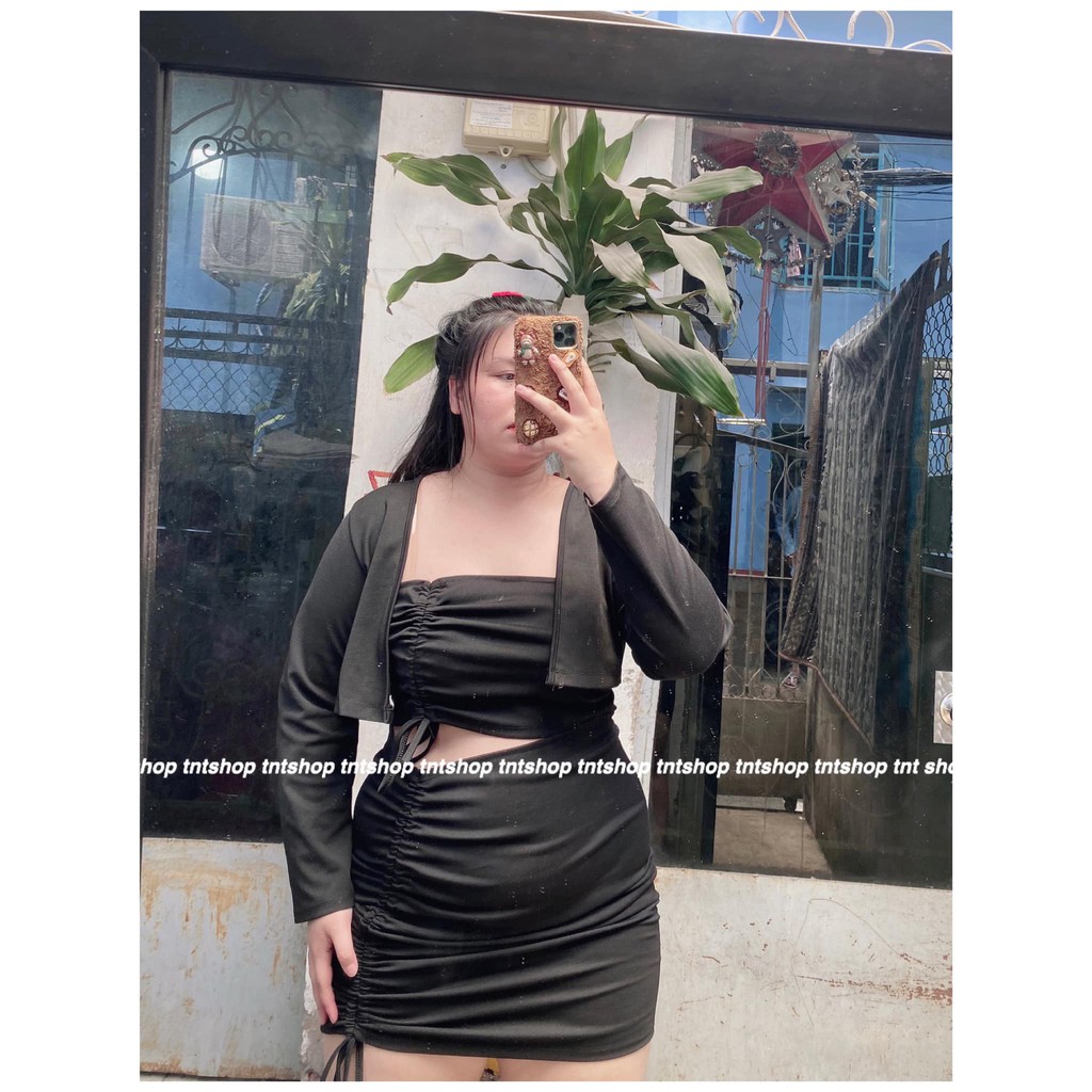 [Mã FATHANG5 giảm 10K đơn 50K] ĐẦM BODY RÚT HỞ EO BIGSIZE 60-90KG. HÌNH THẬT 100% | BigBuy360 - bigbuy360.vn