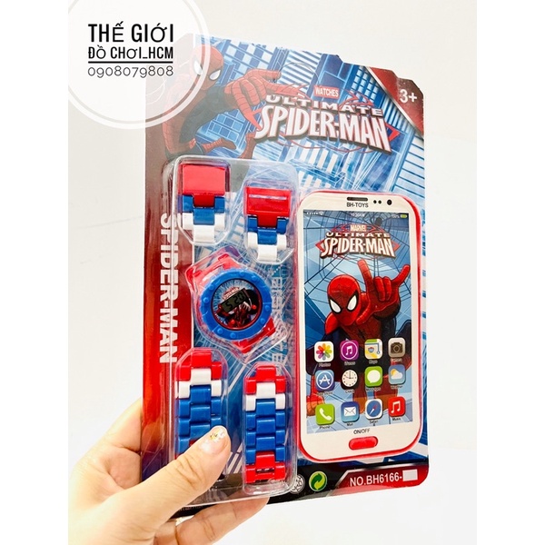 [NHIỀU MẪU MỚI] Đồ chơi đồng hồ điện thoại siêu anh hùng Marvel thông minh dành cho bé