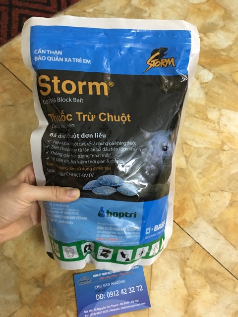  Thuốc diệt chuột sinh học STORM túi 1kg