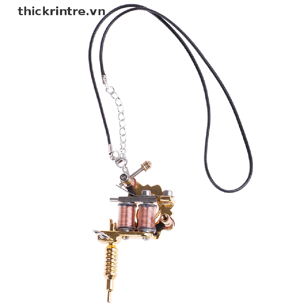 1x Móc Khóa Hình Máy Xăm Mini Phong Cách Punk