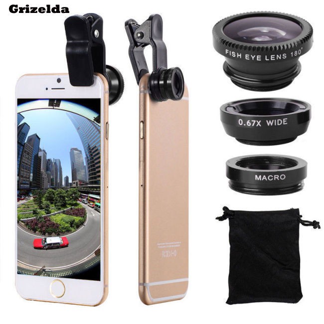 Ống Kính Góc Rộng 180 Độ + 10x Micro Lens + 0.67x Cho Điện Thoại Iphone 7 / 6s / 6 / 5s