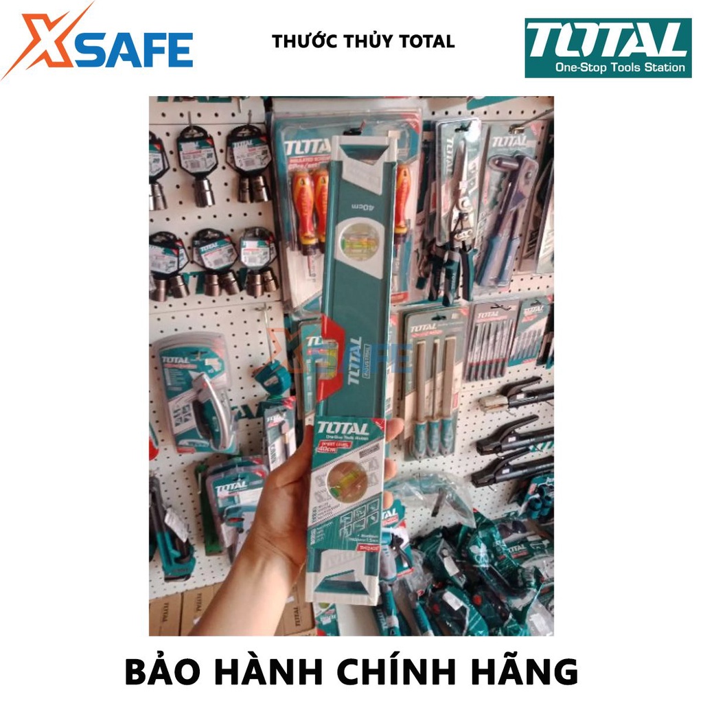 Thước thủy TOTAL Thước nivo dài 30-60cm, độ dày thanh nhôm 1.5mm Dùng đo góc nghiêng, độ nghiêng, độ dốc - Chính hãng