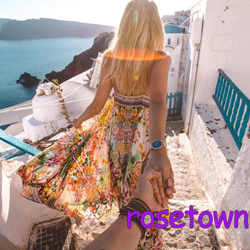 Đầm Maxi nữ đi biển phong cách Boho