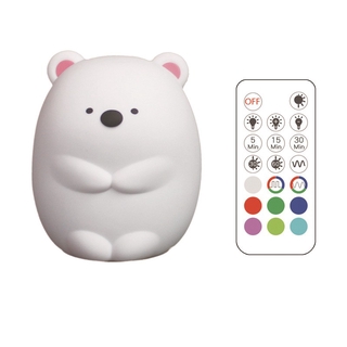 Đèn ngủ , đèn led silicon cảm ứng gấu ngố đáng yêu có điều khiển từ xa có thể đổi nhiều màu sắc