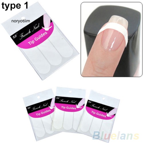 Bộ 48 miếng dán chuyên dụng hỗ trợ vẽ móng tay kiểu Pháp