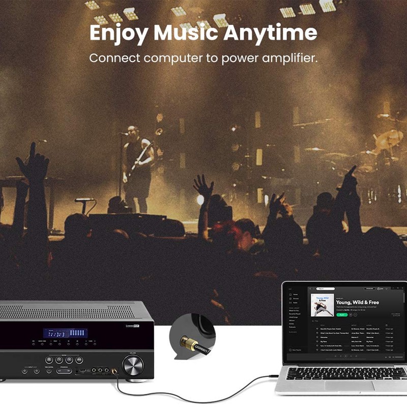 Jack 6.5 sang 3.5 nhân đồng mạ vàng 24K HIFI Ugreen 20503