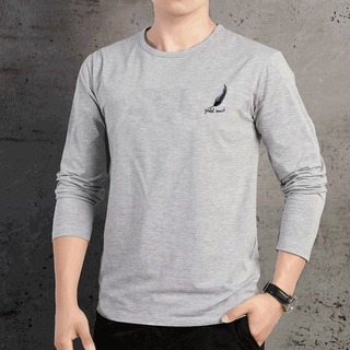 Áo thun nam dài tay cổ tròn plus size m-6xl