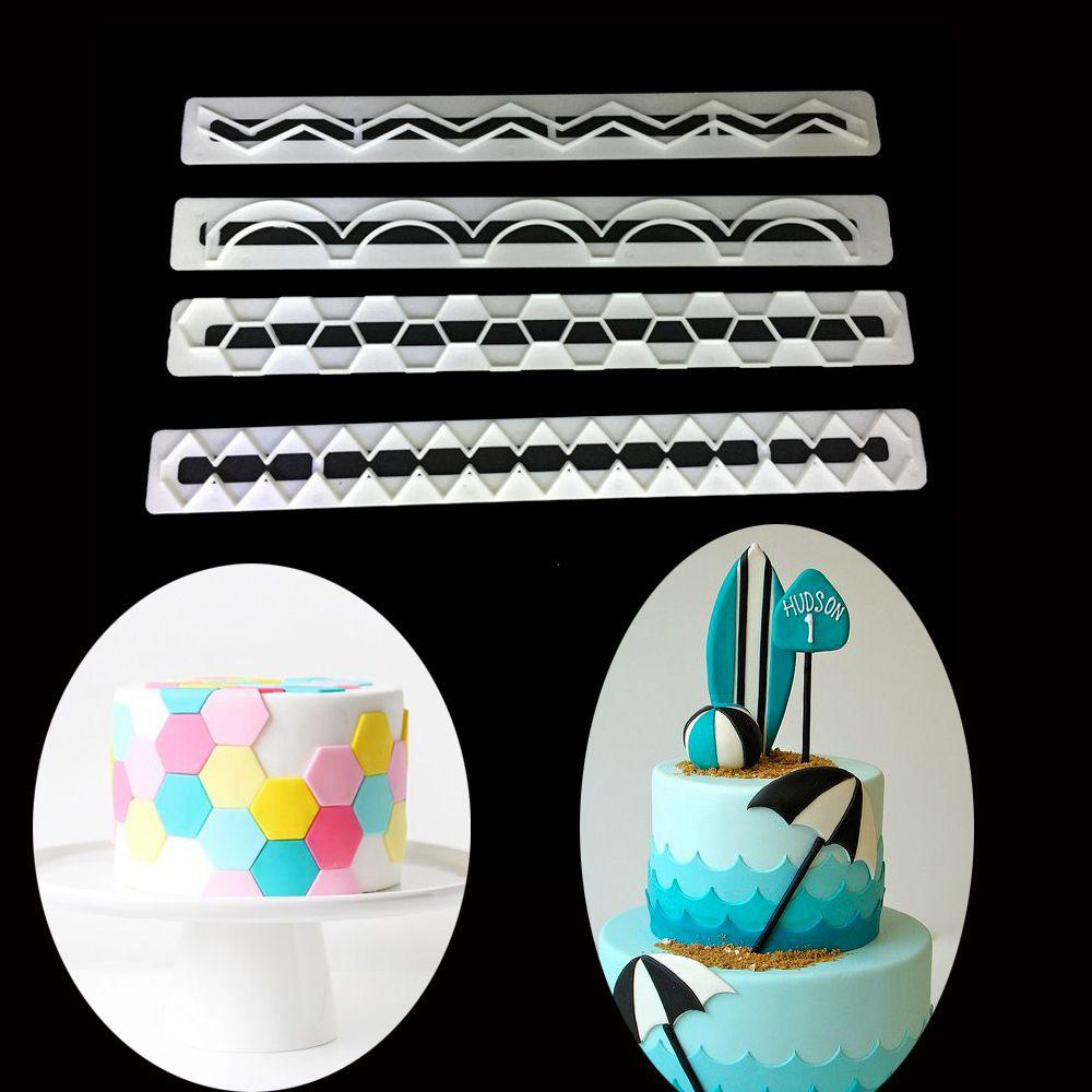 Set 4 Khuôn Cắt Bánh Quy Họa Tiết Hình Học DIY