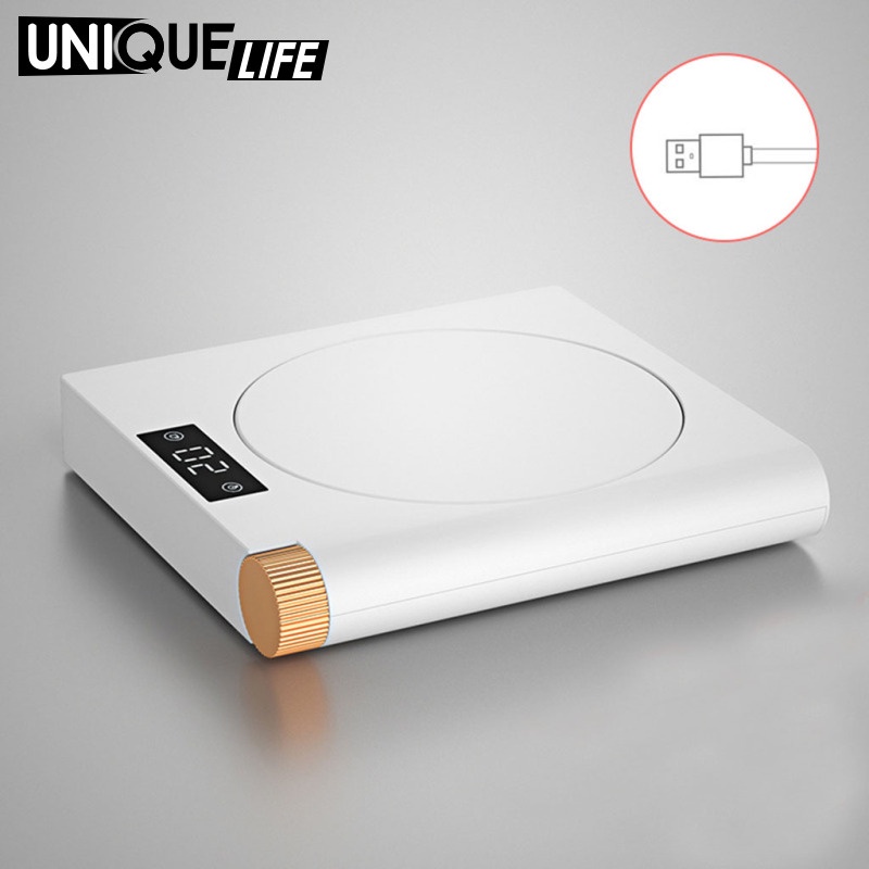 Đế hâm nóng cốc trà/ cà phê/ sữa 5 mức điều chỉnh thông minh 5V USB nhỏ gọn tiện dụng khi du lịch