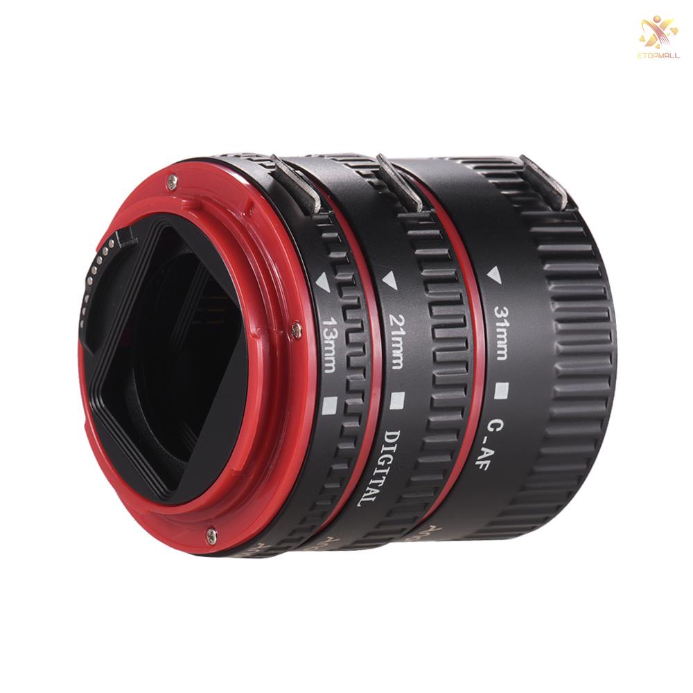 ET Andoer Portable Auto Focus AF Macro Extension Tube Adapter Ring (13mm +21mm +31mm) for  EOS EF EF-S Mount Lens Replacement for  60D 7D 5D II 550D