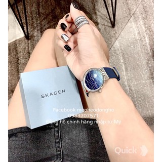 (Auth) ĐỒNG HỒ NỮ SKAGEN ANNELIE BLUE LEATHER