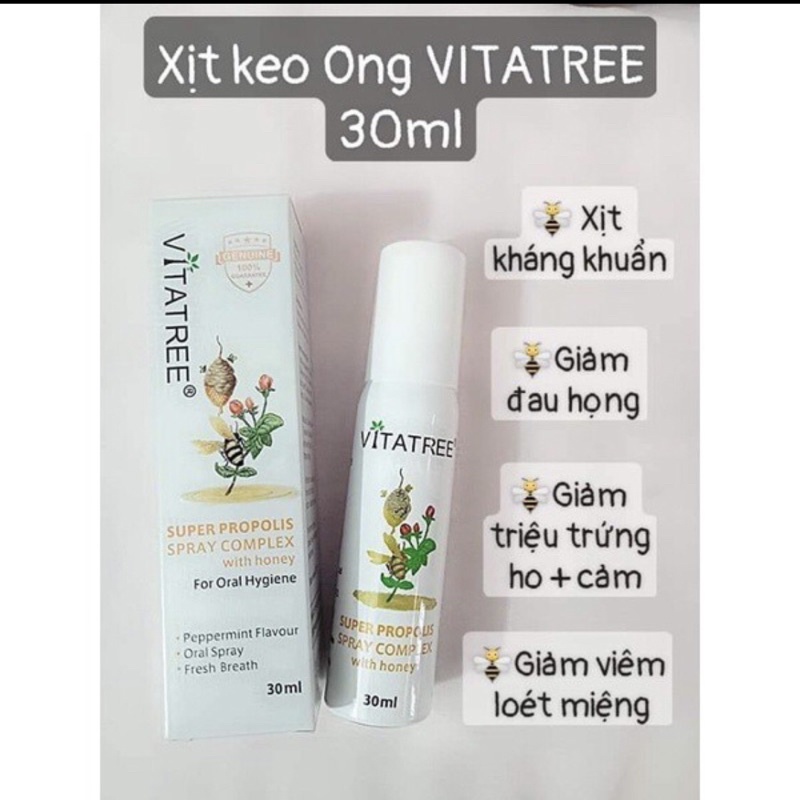 Xịt keo ong Vitatree date 2025