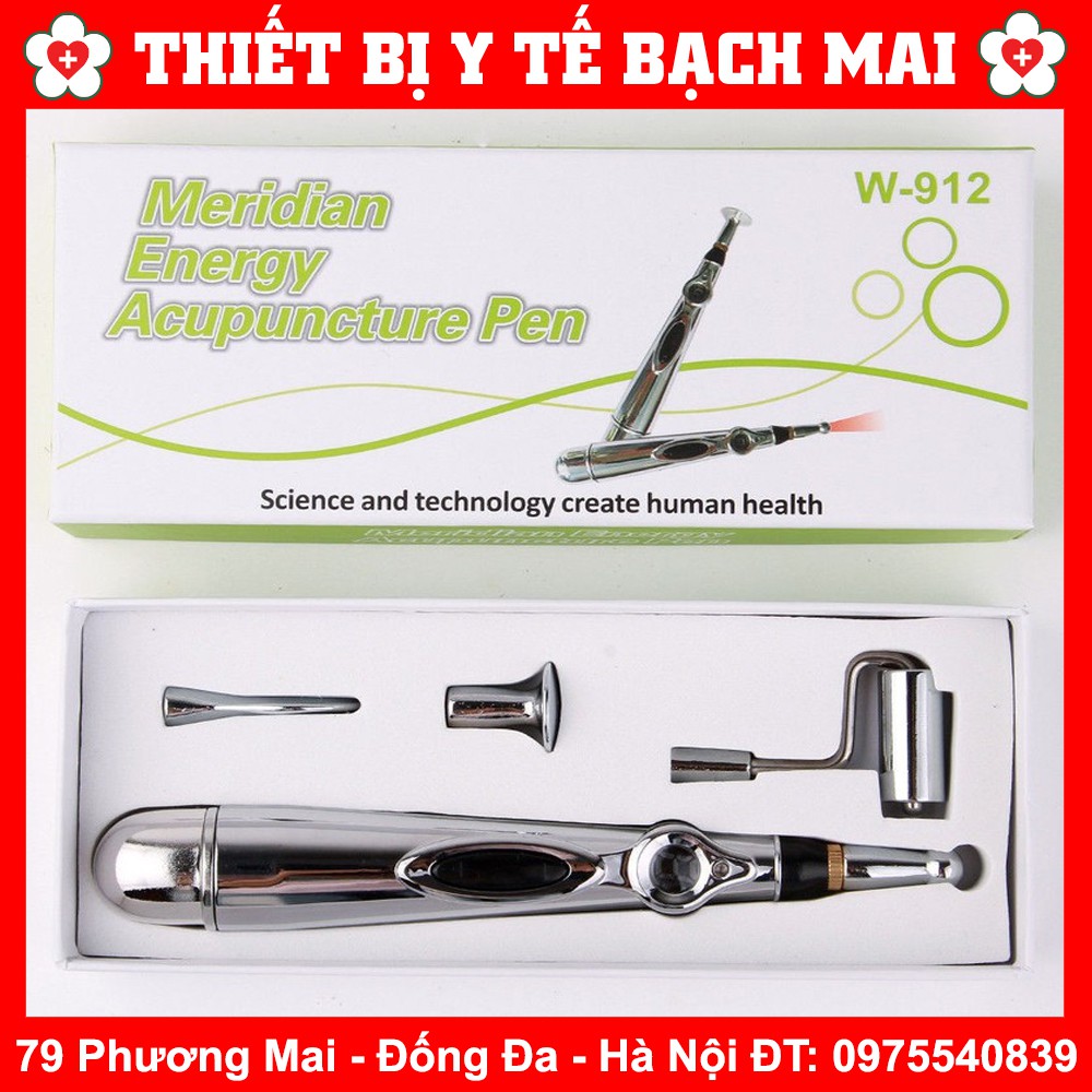 [Kèm Pin] Bút Dò Huyệt Châm Cứu Xung Điện Trị Liệu Laze Cao Cấp 5 Đầu W-912