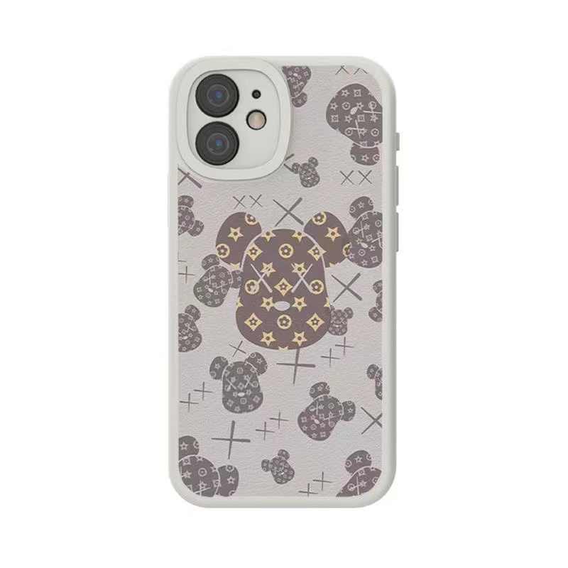 Ốp Điện Thoại Da In Hình Gấu Kaws Cho iphone 13 Pro Max i13 13pro 11 Pro Max i11 iX Xs XR Xs Max 7plus 8plus 12Pro 12 Pro Max