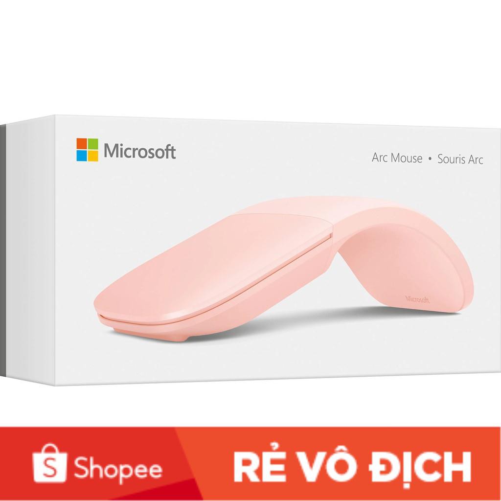 Chuột không dây Arc Mouse Bluetooth màu hồng nhạt (màu Bubble)- Microsoft -hàng chính hãng