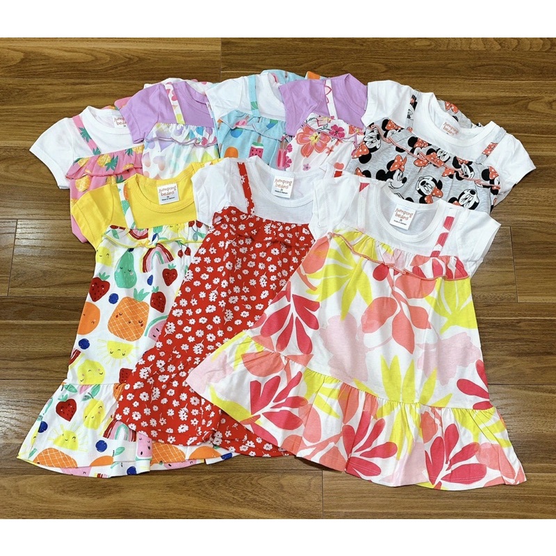 Váy hè cộc tay yếm cotton cho bé 10-22kg (Bảng 2)