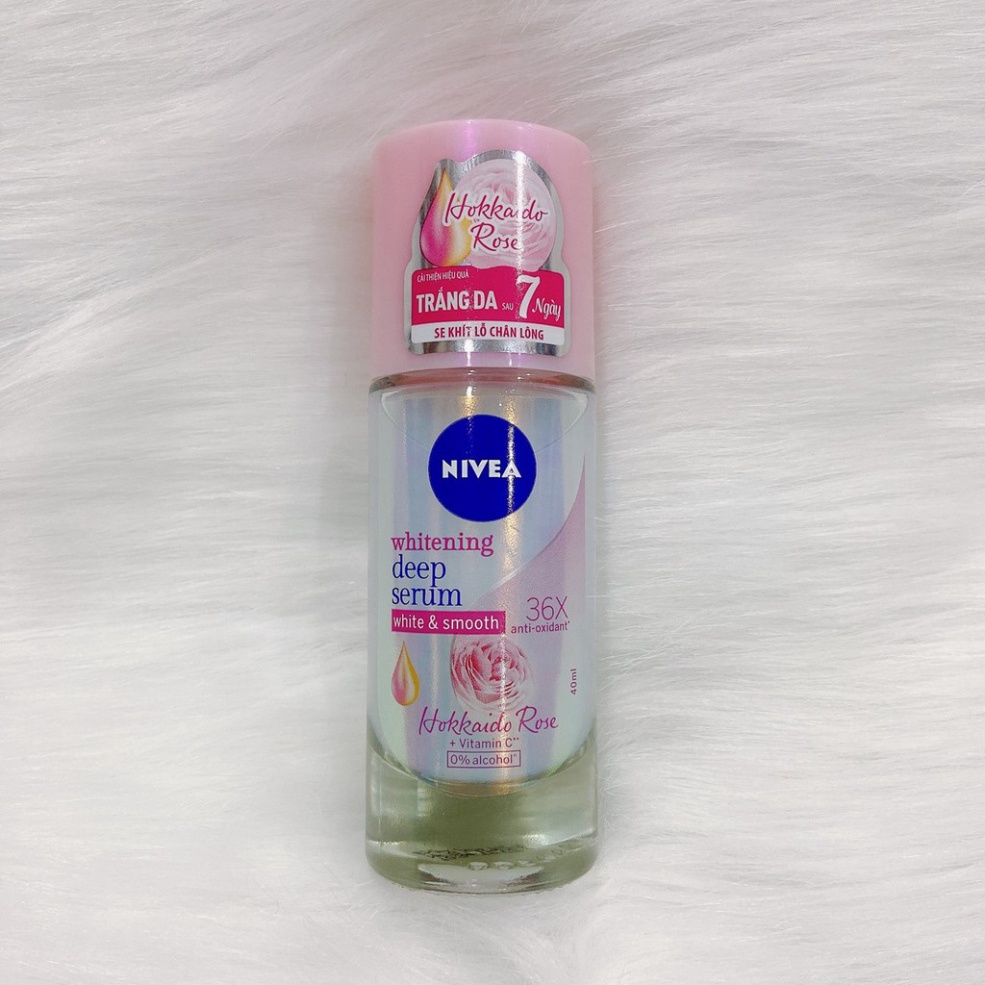 Lăn Ngăn Mùi Dưỡng Trắng Hương Hoa Hồng Hokkaido Nivea Whitening Deep Serum Hokkaido Rose 40ml - 85301