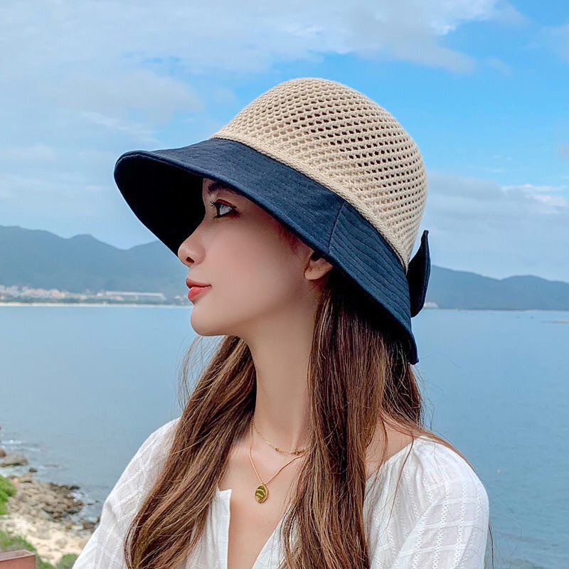 Nón Tai Bèo Chống Nắng Vành Rộng Khoét Rỗng Viền To Phong Cách Hàn Quốc Thời Trang Mùa Hè Cho Nữ
