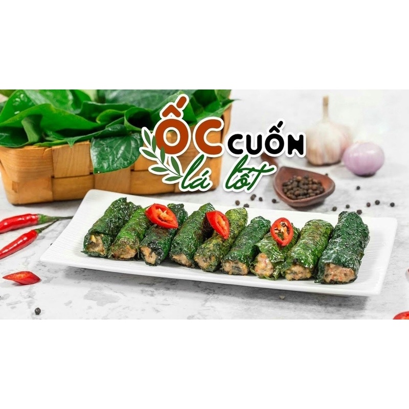 Chả ốc cuốn lá lốt y hình (tphcm)