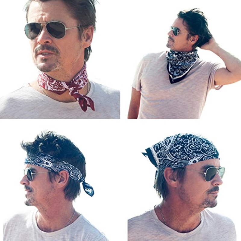 Khăn Trùm Đầu 58x58cm In Họa Tiết Hoa Phong Cách Bohemian