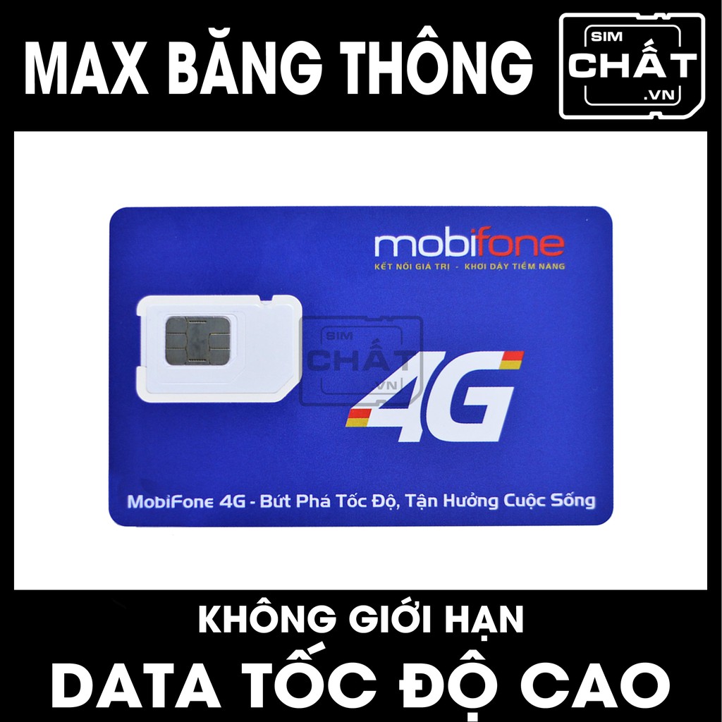 [FULL BĂNG THÔNG] SIM 4G Mobifone MAX Dùng Không Giới Hạn DATA Tốc Độ Cao