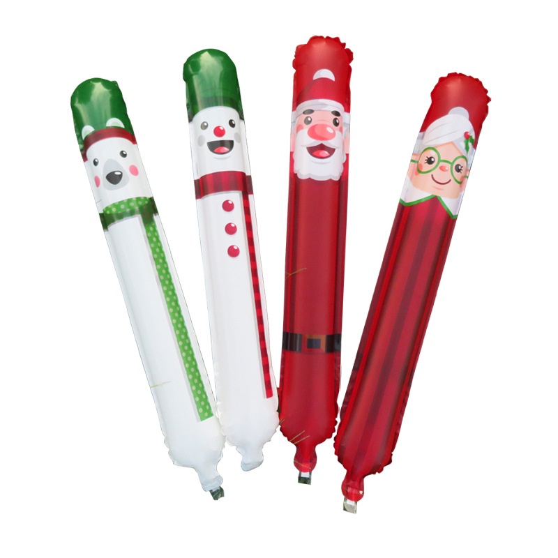 Bong bóng hình ông già noel đầu tròn bằng lá nhôm trong suốt