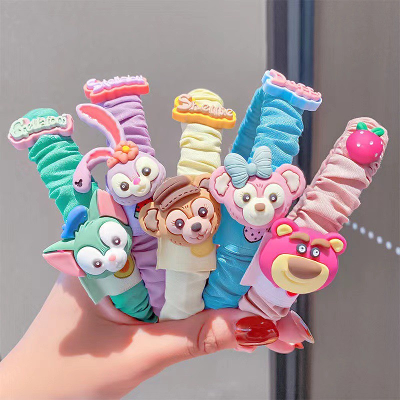 Bờm tóc kẹp tóc cho bé hình thú đang yêu, bờm nhún chun động vật hoạt hình dễ thương cho bé gái