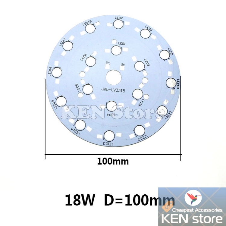 Đế tản nhiệt, pcb gắn chip led luxeon 1W - 18W