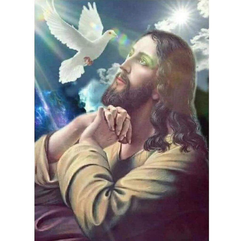 Bộ Tranh Đính Đá 5d Tự Làm Hình Chúa Jesus 30x40cm