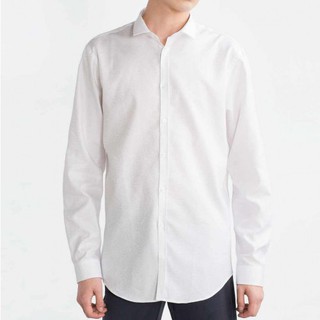 Áo Sơ Mi Nam Dài Tay Slim Fit Zara Man Hàng Xuất -Trắng Hoa Văn Bạc