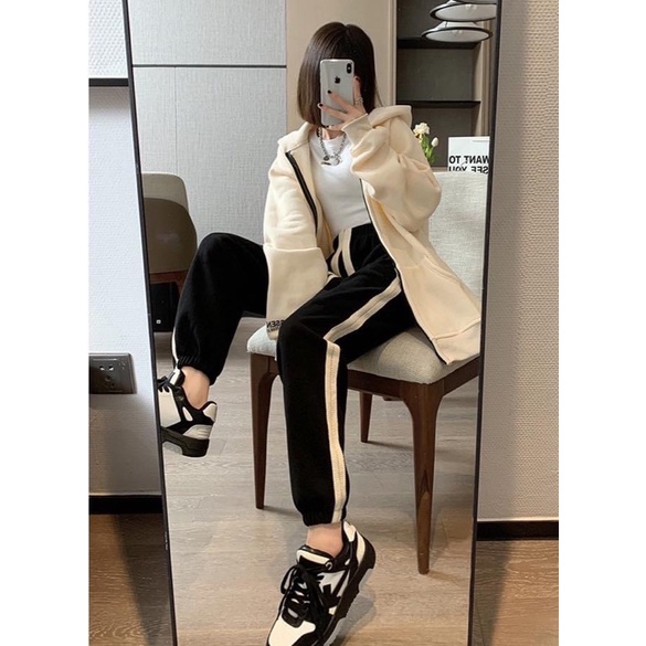 quần jogger kẻ sọc dây rút cưng xỉu
