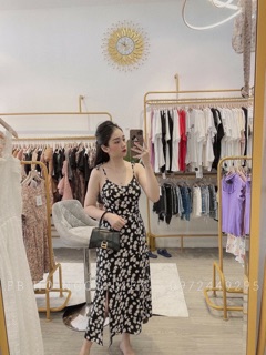Đầm maxi cúp ngực hoa cúc