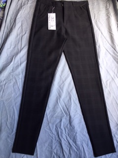 Quần cotton sọc dây kéo