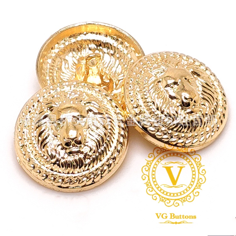 Cúc kim loại cao cấp, mẫu đầu sư tử , phù hợp áo vest nam và nữ, khoác dạ măng tô