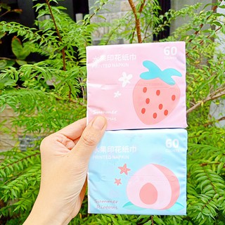 Khăn giấy vuông lớn 60 miếng Cute Fruit