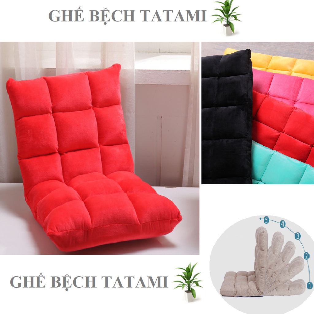 Ghế NGỒI BỆCH - Ghế Lười Tatami Siêu Đẹp 7 Màu Tự Chọn Siêu Đẹp Nệm Mút, Bông Cao Cấp Và Vỏ Là Vải Nhung Mịn