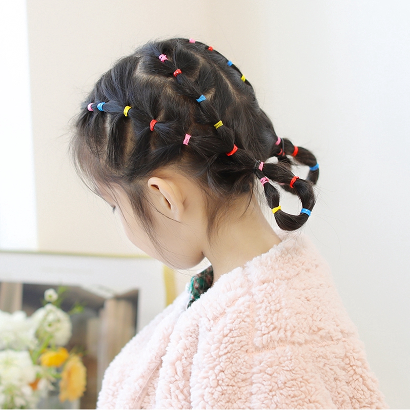 Set 2000 dây buộc tóc cao su nhiều màu sắc xinh xắn