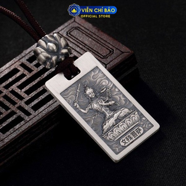 Mặt dây chuyền nam nữ Phật bản mệnh 12 con giáp chất liệu bạc Thái 925 thương hiệu Viễn Chí Bảo M100076