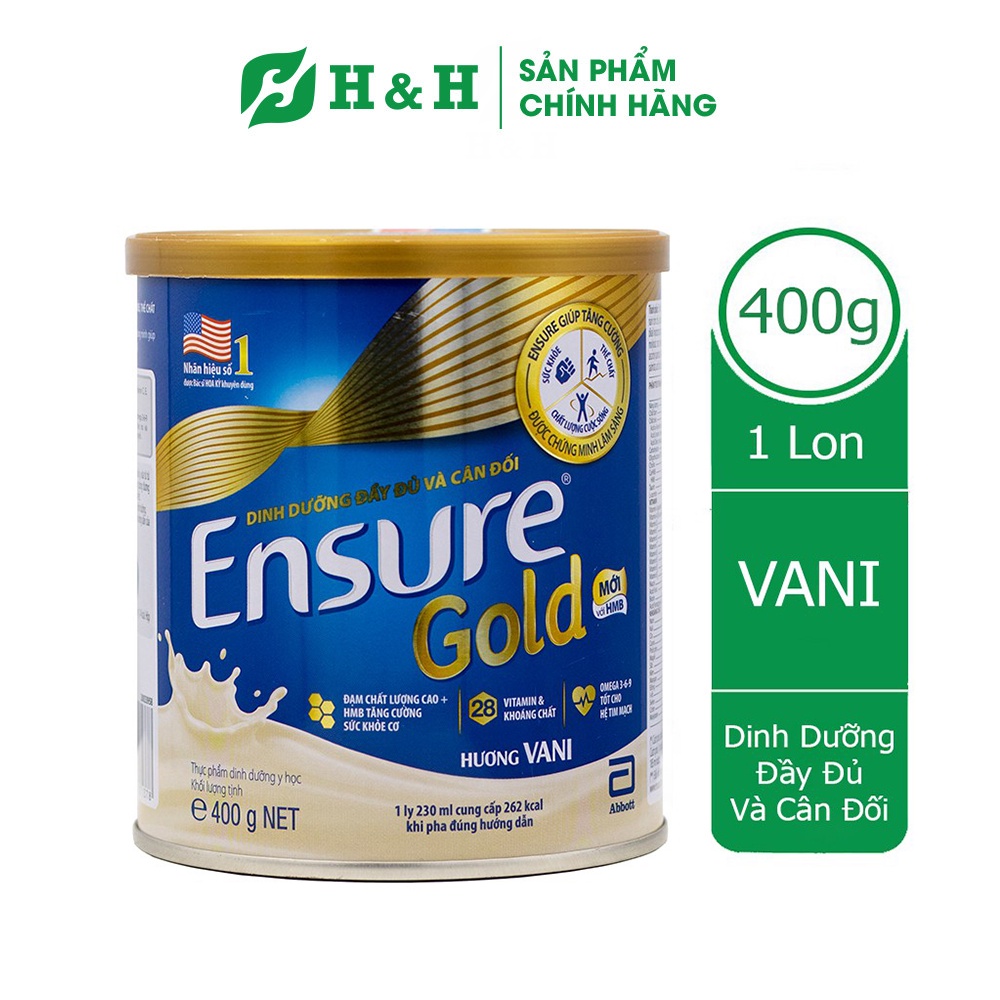 Sữa bột Ensure Gold (400g/ 850g) - Dinh dưỡng Y học đặc chế dành cho người cao tuổi