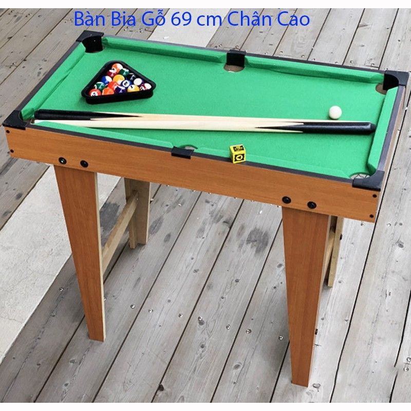 [Siêu Rẻ, Chân Cao, Cỡ To Nhất 69x37x60cm] Bàn Bi A, Bi Da, BiDa Mini Bằng Gỗ Size Lớn, Đại