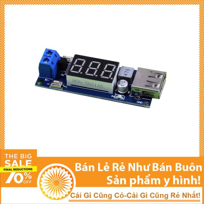 Mạch hạ áp Buck  hạ áp 4.55-15V Xuống 5V 2A Cổng USB Sạc Điện Thoại