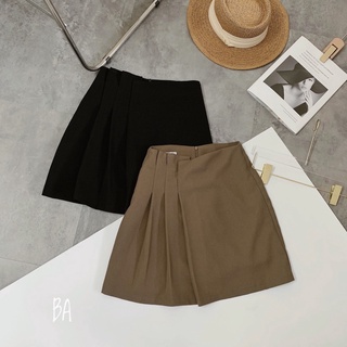Chân váy A ngắn bán xếp ly