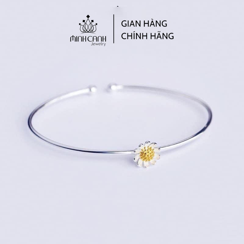 Vòng Tay Hoa Cúc Họa Mi Dạng Kiềng Cứng - Minh Canh Jewelry