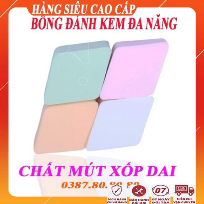 [FreeShip - SALE KHÔ MÁU] Sét 4 miếng mút trang điểm cao cấp hình thoi sidumi/Bông mút tán kem nền, kem lót đa năng